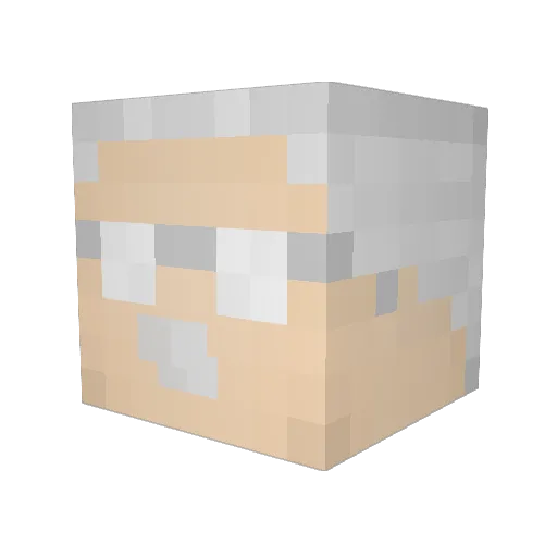 arimare Minecraft avatar head, 3D render