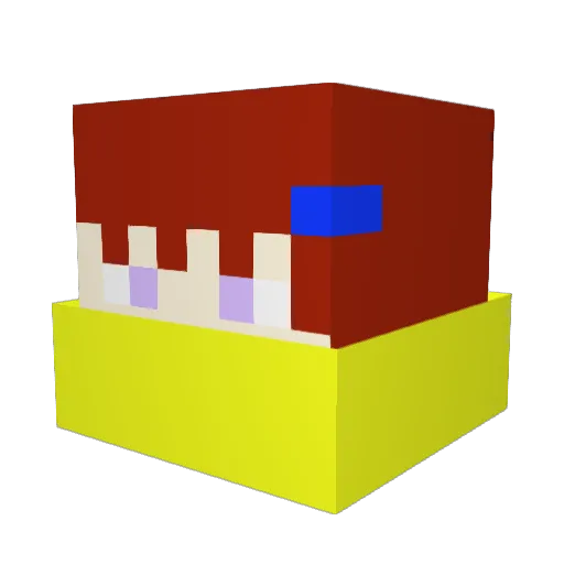 arin193 Minecraft avatar head, 3D render