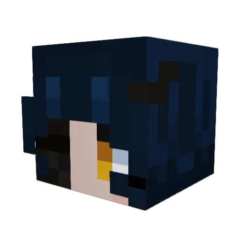 arineverhere Minecraft avatar head, 3D render