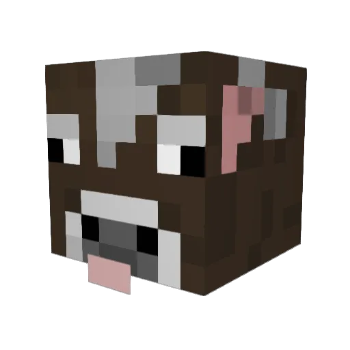ariosee Minecraft avatar head, 3D render