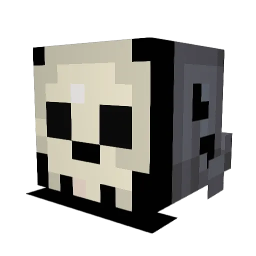 ariosgundam Minecraft avatar head, 3D render