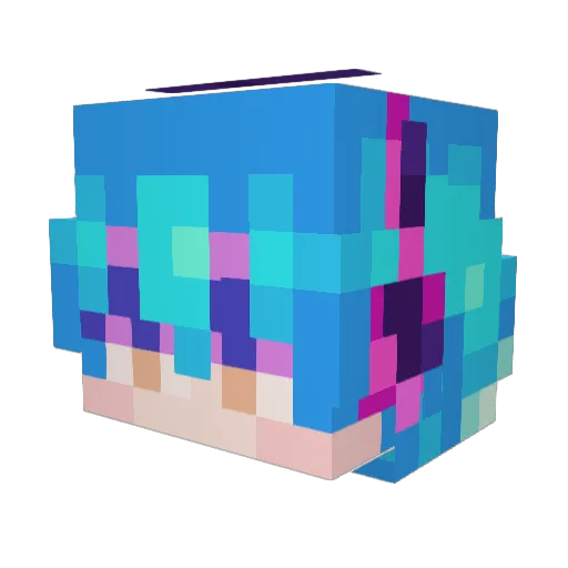 ariqna Minecraft avatar head, 3D render