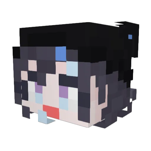 arisa_1 Minecraft avatar head, 3D render