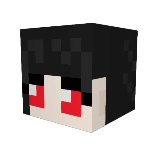 arisu866 Minecraft avatar head, 3D render