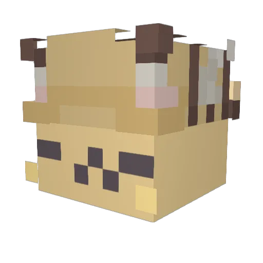 arisunaomi Minecraft avatar head, 3D render