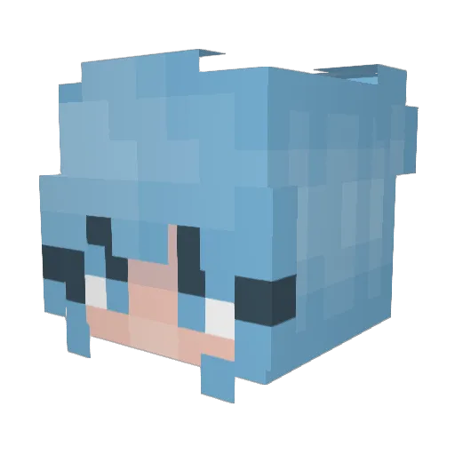 arisuuh Minecraft avatar head, 3D render
