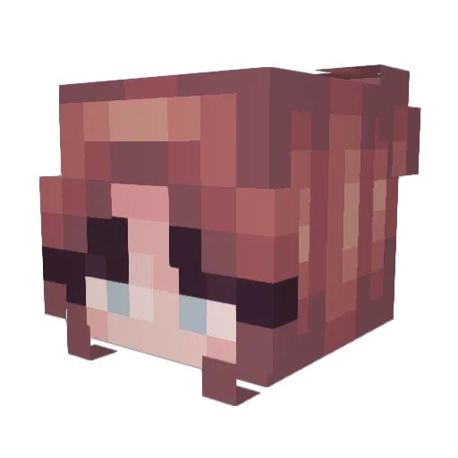 arisvt Minecraft avatar head, 3D render