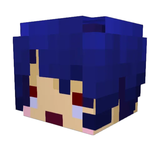 aritamikan Minecraft avatar head, 3D render