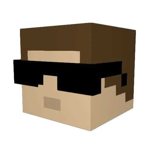 arjanst Minecraft avatar head, 3D render