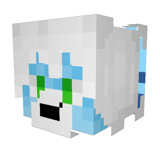 ark47554 Minecraft avatar head, 3D render
