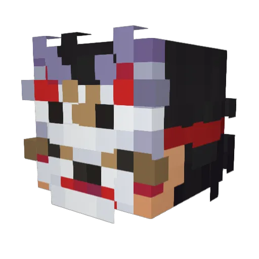 ark_i Minecraft avatar head, 3D render