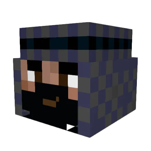 arkalbin Minecraft avatar head, 3D render