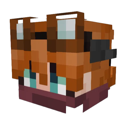 arkeden Minecraft avatar head, 3D render