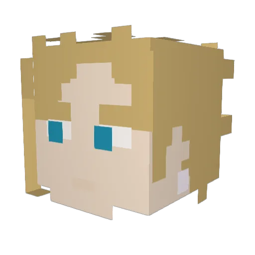 arkhamSongbird Minecraft avatar head, 3D render