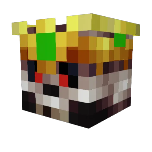 arking123gg Minecraft avatar head, 3D render