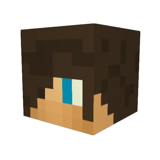 arkirsh Minecraft avatar head, 3D render