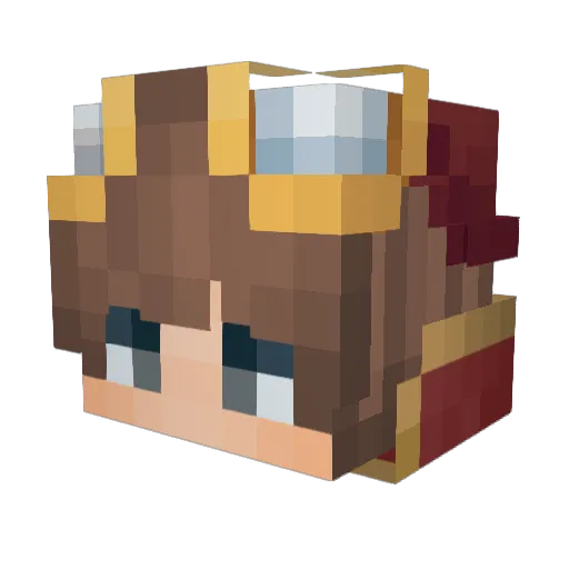 arkla Minecraft avatar head, 3D render