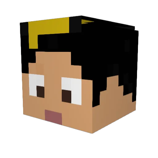 arkvivi Minecraft avatar head, 3D render