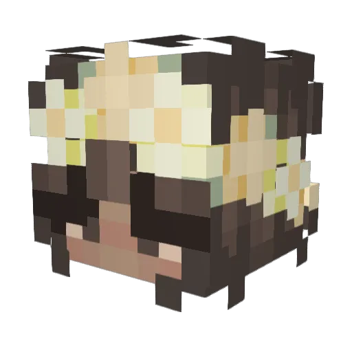 arletta_ Minecraft avatar head, 3D render