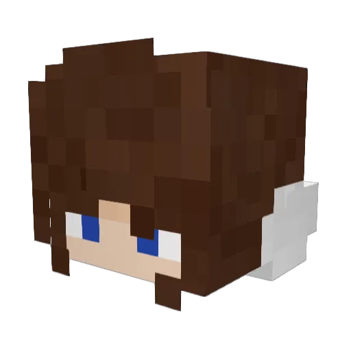 arloQaQ Minecraft avatar head, 3D render