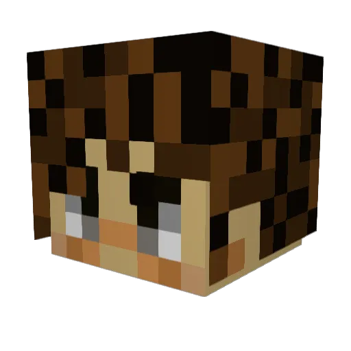 arluigi Minecraft avatar head, 3D render
