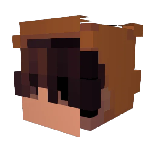 arlvn Minecraft avatar head, 3D render