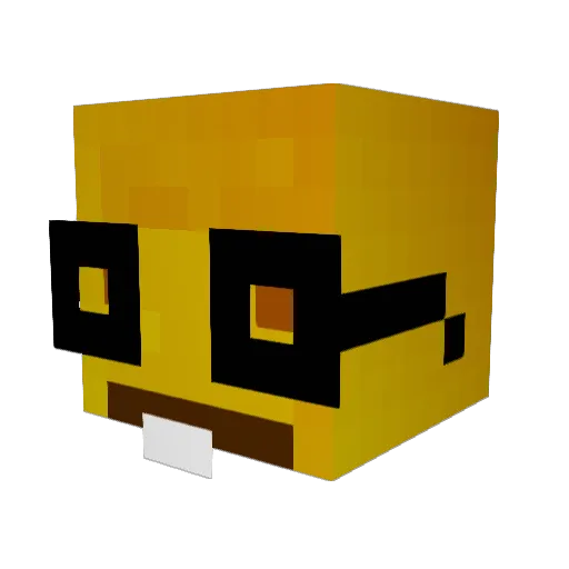 armaiki Minecraft avatar head, 3D render
