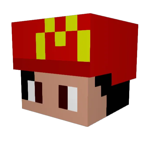 armandre Minecraft avatar head, 3D render