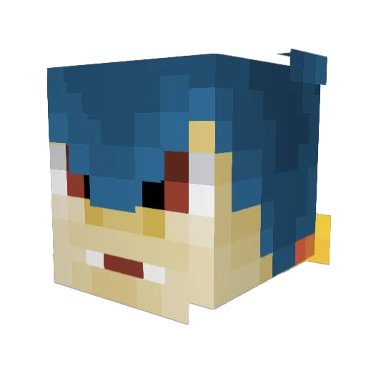 armbhu Minecraft avatar head, 3D render