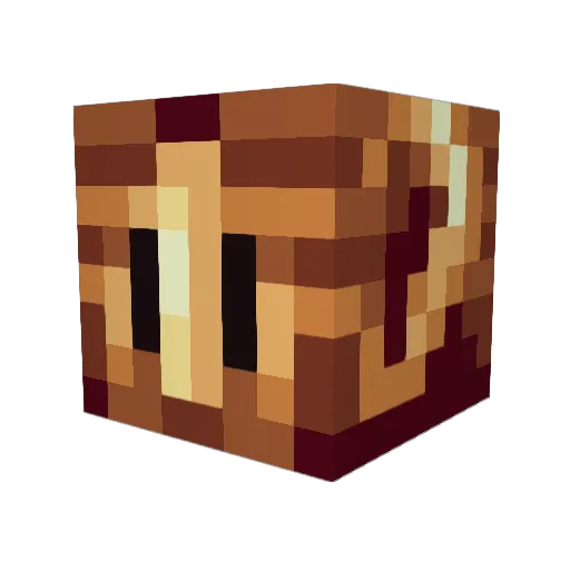 armchai_r Minecraft avatar head, 3D render