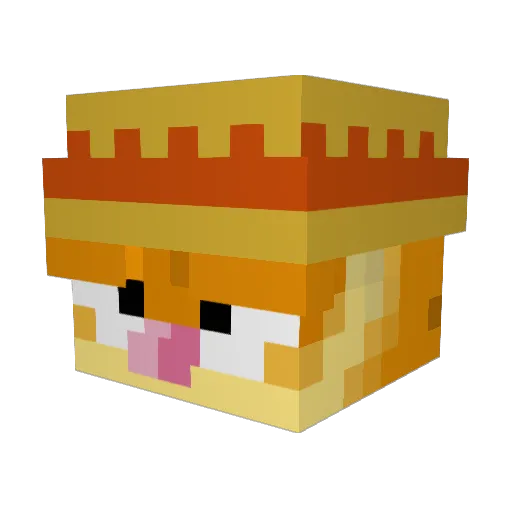 armoredgarfield Minecraft avatar head, 3D render