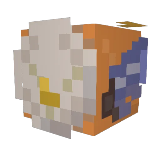 armpit72 Minecraft avatar head, 3D render