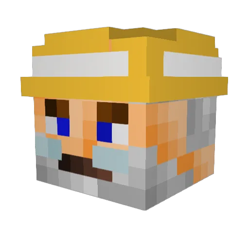 armyofdux Minecraft avatar head, 3D render