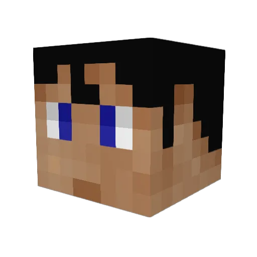 arniworx Minecraft avatar head, 3D render