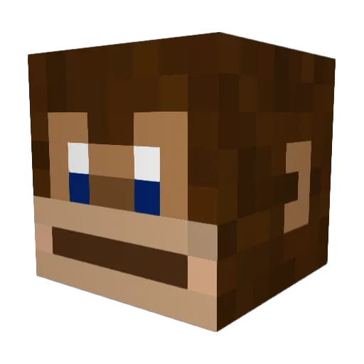 arnolo Minecraft avatar head, 3D render