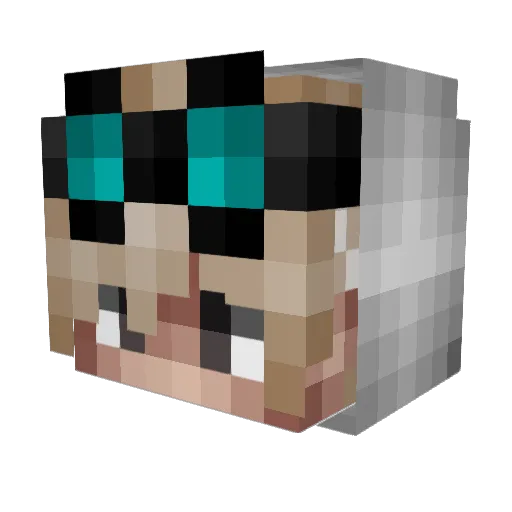 arnonono Minecraft avatar head, 3D render