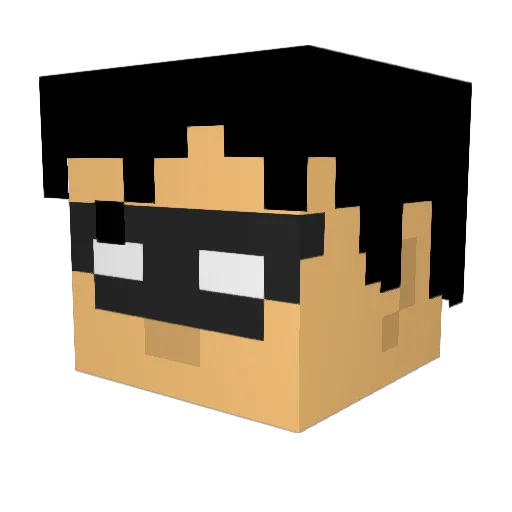 arnsaa Minecraft avatar head, 3D render