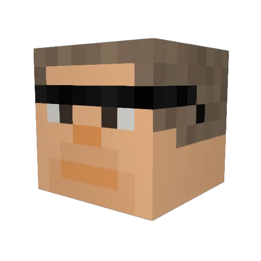 arnt9 Minecraft avatar head, 3D render