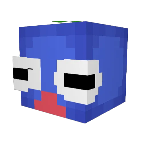 arockpikmin Minecraft avatar head, 3D render