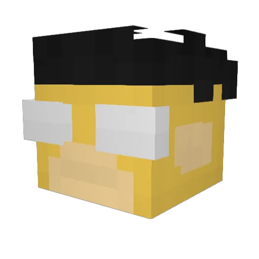 aromyaja Minecraft avatar head, 3D render
