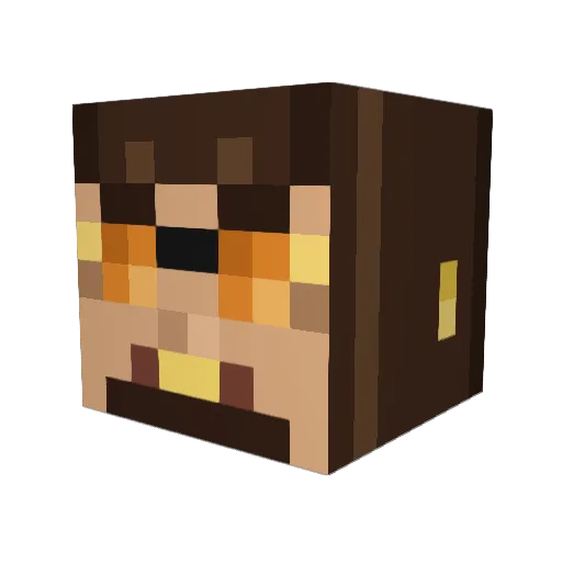 aron430 Minecraft avatar head, 3D render
