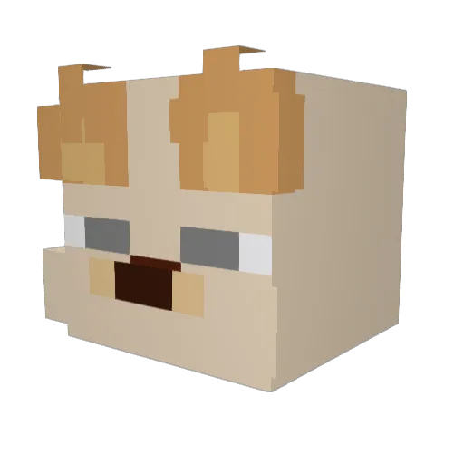 aronchideuS Minecraft avatar head, 3D render