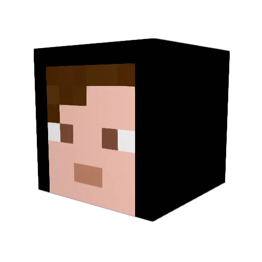 arongeo Minecraft avatar head, 3D render