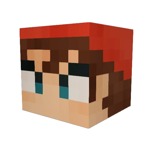 aronijin Minecraft avatar head, 3D render