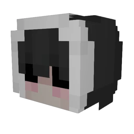 aroushii Minecraft avatar head, 3D render