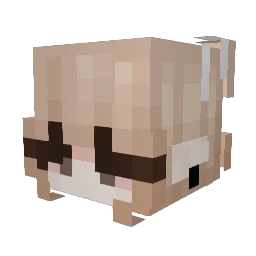 arphed Minecraft avatar head, 3D render
