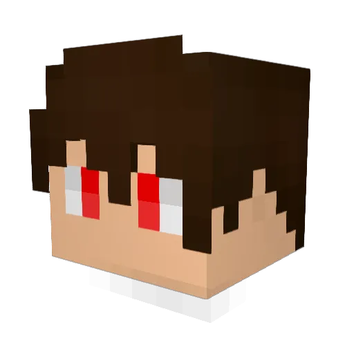 arr_tem Minecraft avatar head, 3D render
