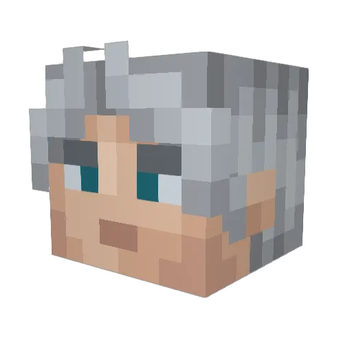 arrachezvous Minecraft avatar head, 3D render