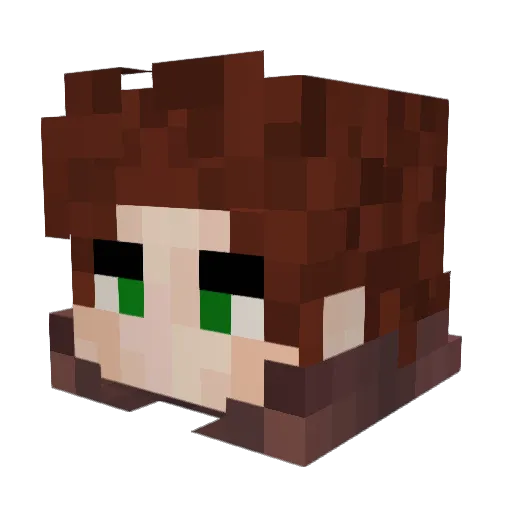 arrava Minecraft avatar head, 3D render