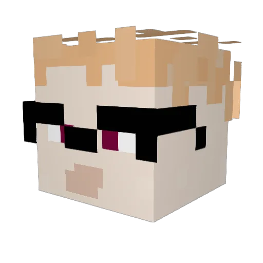 arre541 Minecraft avatar head, 3D render
